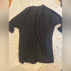 Black Knit open Cardigan Sweater